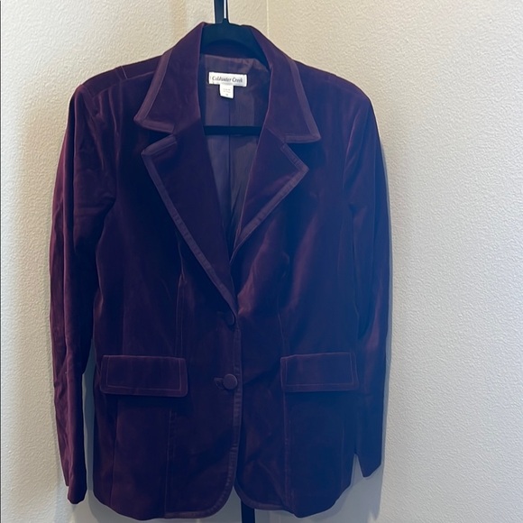 Coldwater Creek Purple Velvet Blazer Elegant Suit Jacket - Picture 1 of 3